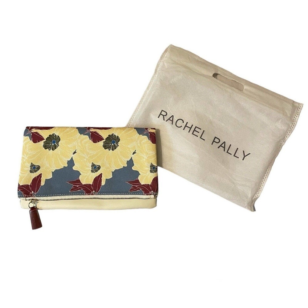 Rachel Pally Reversible Clutch Floral Multicolored Zipper Closure Pocket NWOT